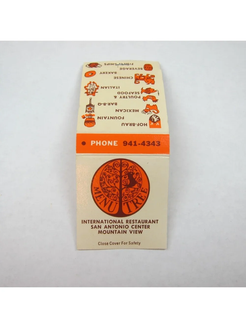4 Matchbook Covers Village Inn Menu Tree California Oregon Mutual Savings Bank